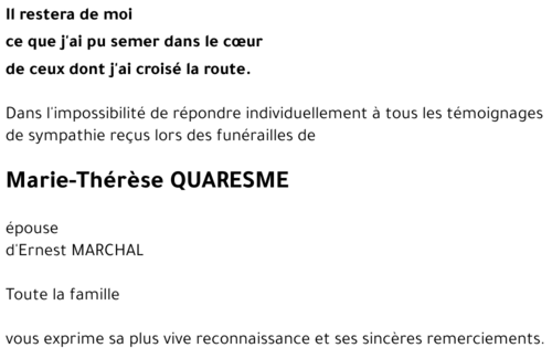 Marie-Thérèse QUARESME