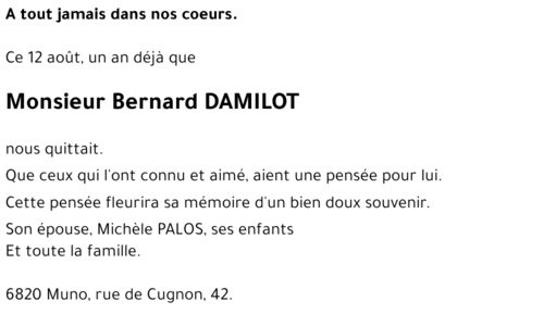 Bernard DAMILOT