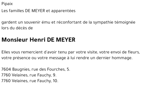 Henri DE MEYER