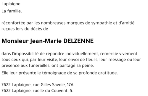Jean-Marie DELZENNE