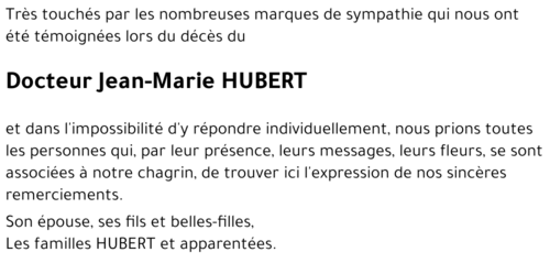 Jean-Marie HUBERT
