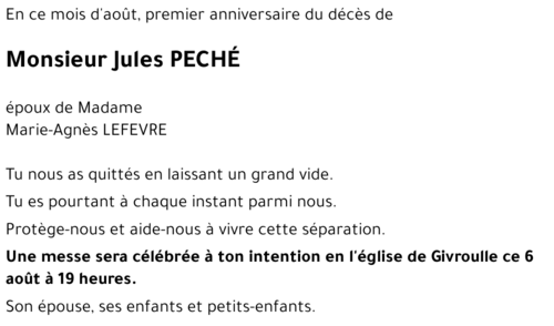 Jules PECHÉ