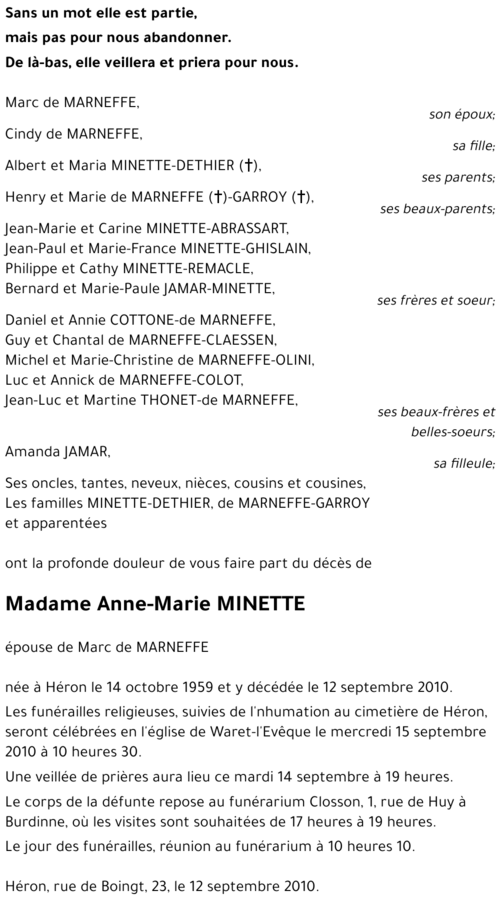 Anne-Marie MINETTE
