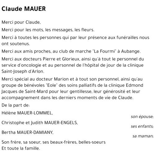 Claude MAUER