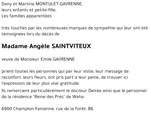 Angèle SAINTVITEUX