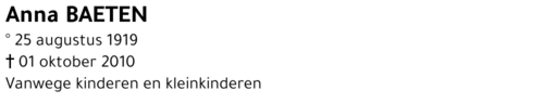 Anna Baeten