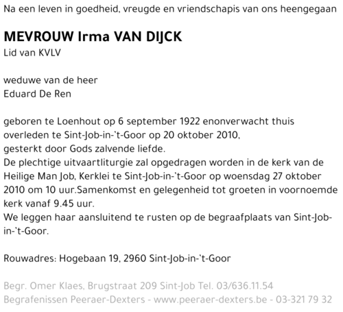 Irma Van Dijck