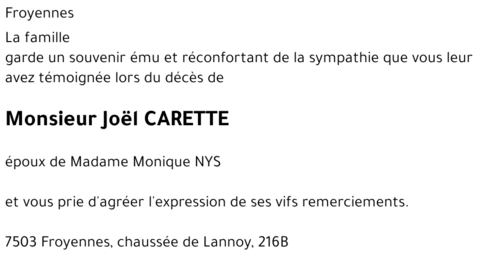 Joël CARETTE