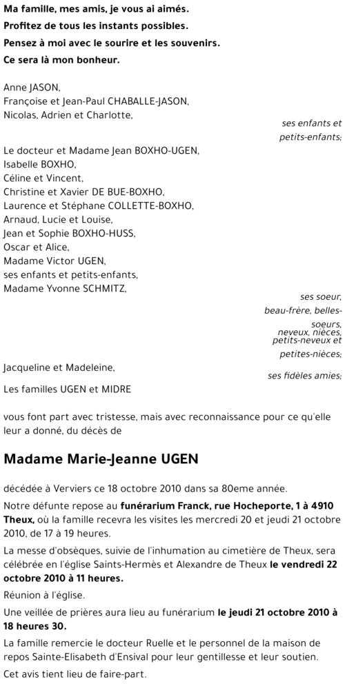 Marie-Jeanne UGEN