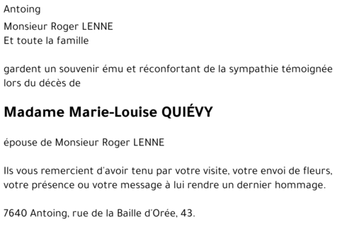 Marie-Louise QUIEVY