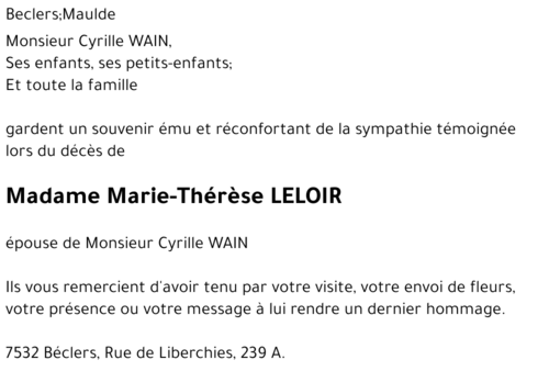 Marie-Thérèse LELOIR