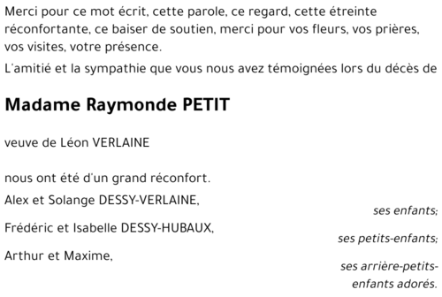 Raymonde PETIT
