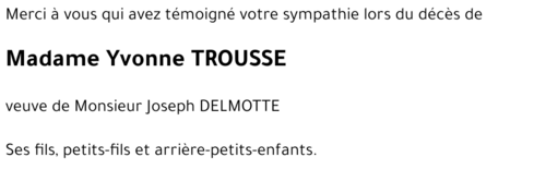 Yvonne TROUSSE