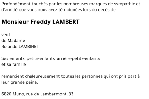 Freddy LAMBERT