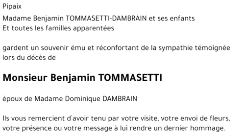 Benjamin TOMMASETTI