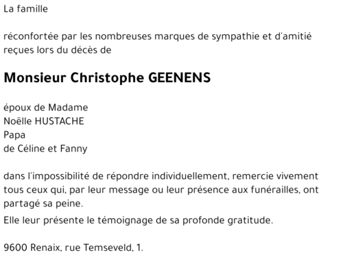 Christophe GEENENS