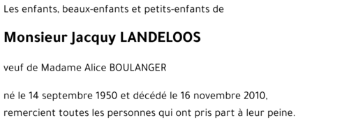 Jacquy LANDELOOS