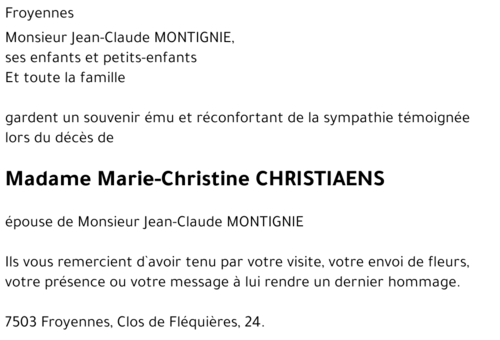 Marie-Christine CHRISTIAENS