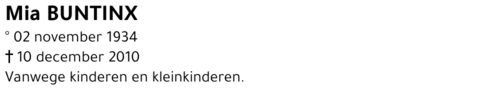 Mia Buntinx