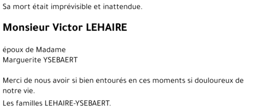 Victor LEHAIRE
