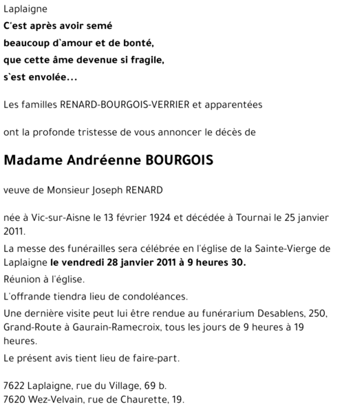 Andréenne BOURGOIS