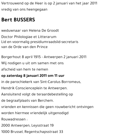 Bert BUSSERS