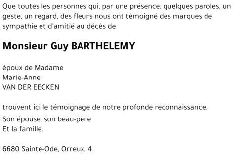 Guy BARTHELEMY