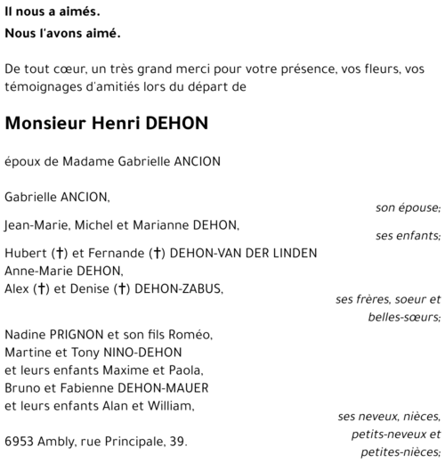 Henri DEHON