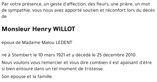 Henry WILLOT