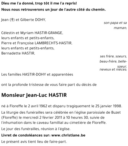 Jean-Luc HASTIR