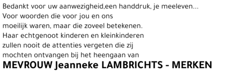 Jeanneke LAMBRICHTS