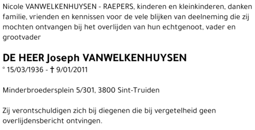 Joseph Vanwelkenhuysen