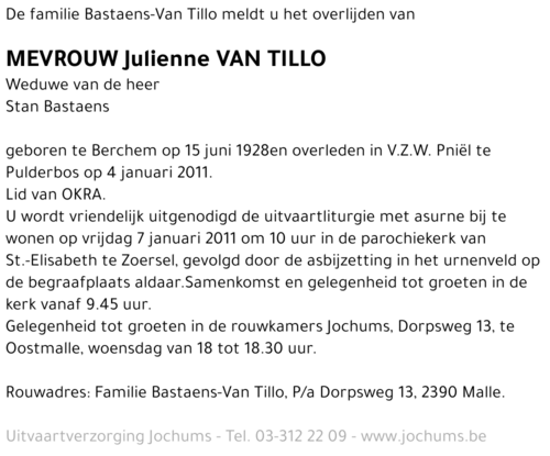 Julienne Van Tillo