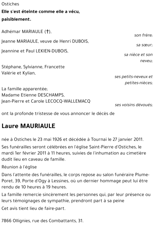 Laure MAURIAULE