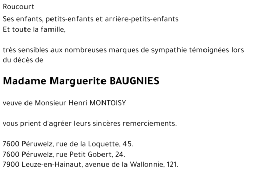 Marguerite BAUGNIES
