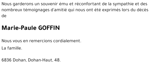 Marie-Paule GOFFIN