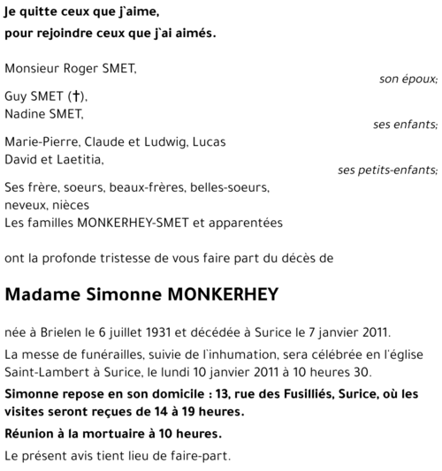 Simonne MONKERHEY