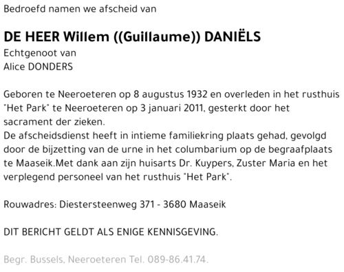 Willem DANIËLS