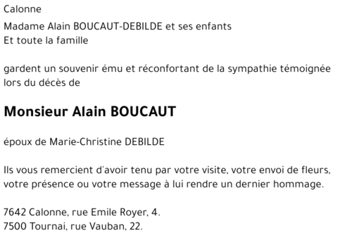 Alain BOUCAUT
