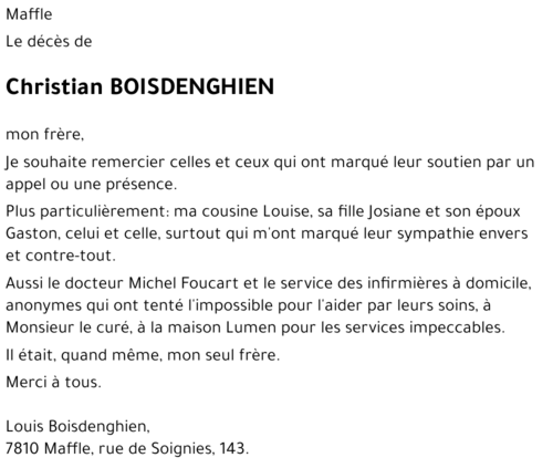 Christian Boisdenghien