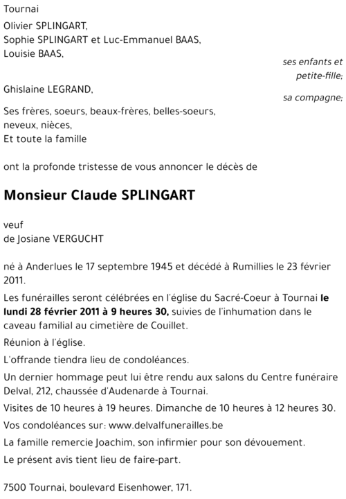 Claude SPLINGART