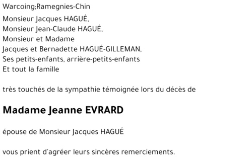 Jeanne EVRARD