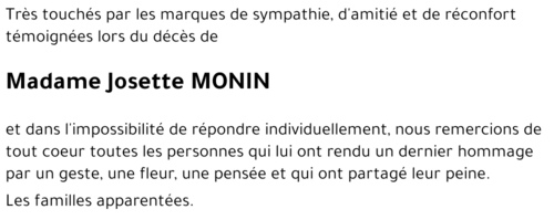 Josette MONIN