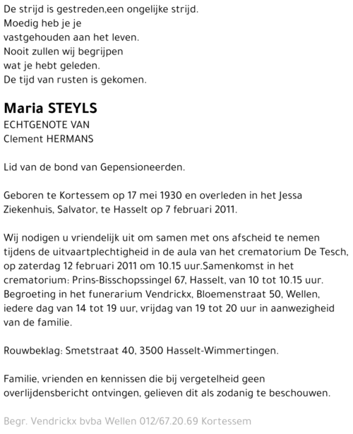 Maria Steyls