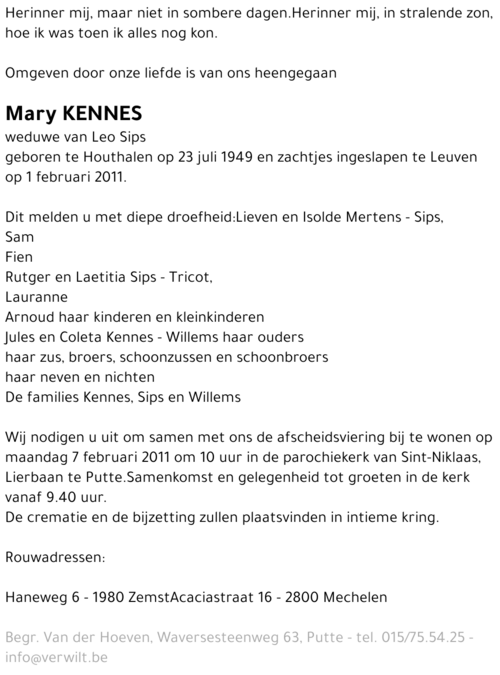 Mary Kennes
