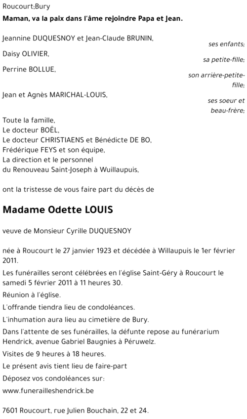 Odette LOUIS