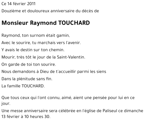 Raymond TOUCHARD