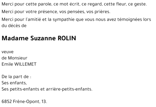 Suzanne ROLIN