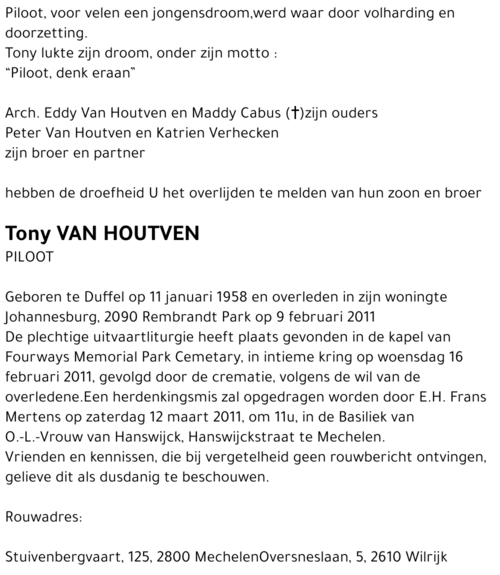 Tony Van Houtven