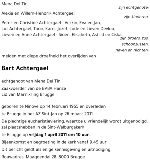 Bart Achtergael